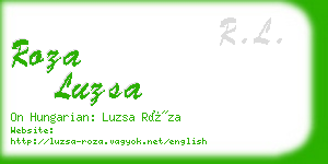 roza luzsa business card